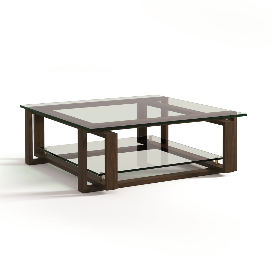SQUARE COCKTAIL TABLE (Glass top)