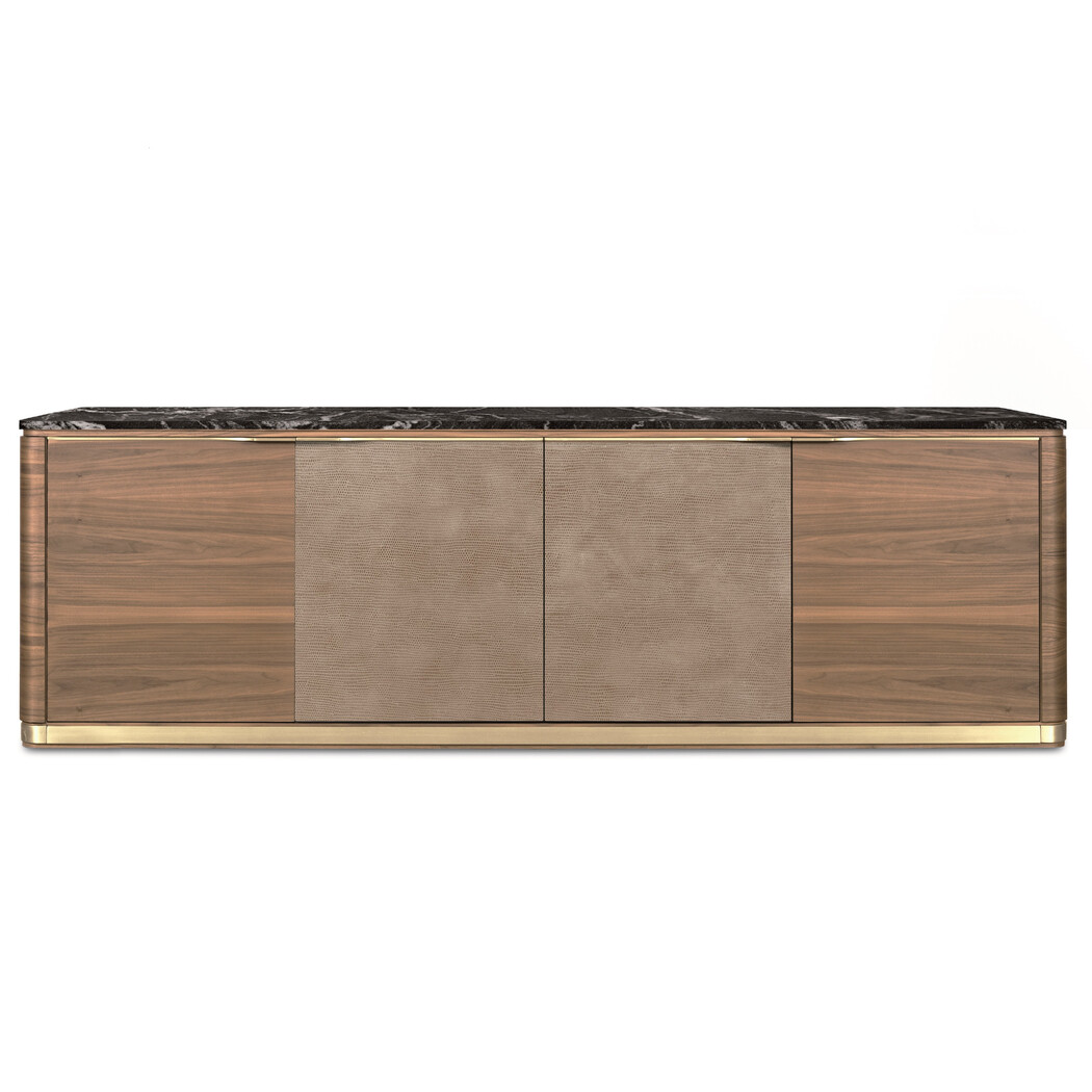 LOW CREDENZA (Marble & Leather front)