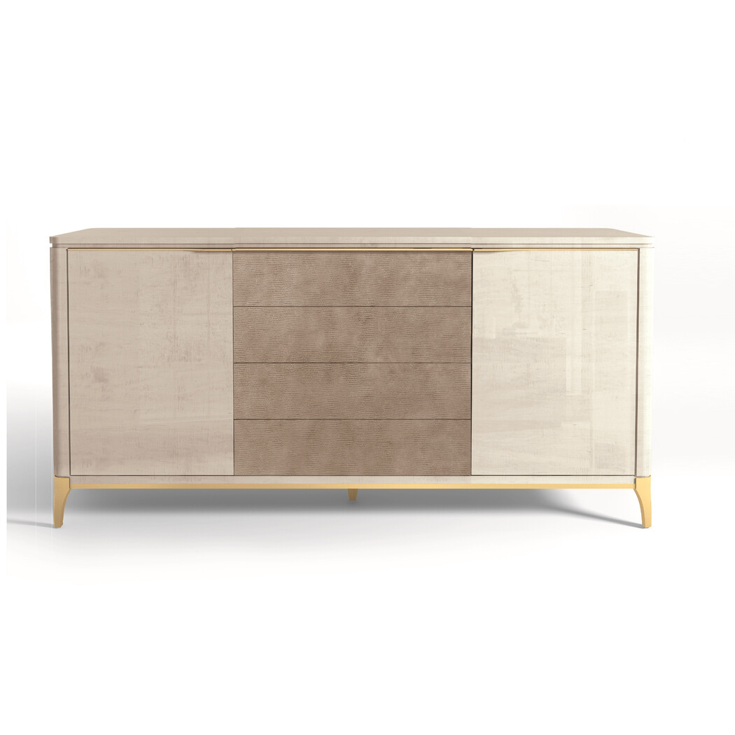 CREDENZA (Wooden top & Leather front)