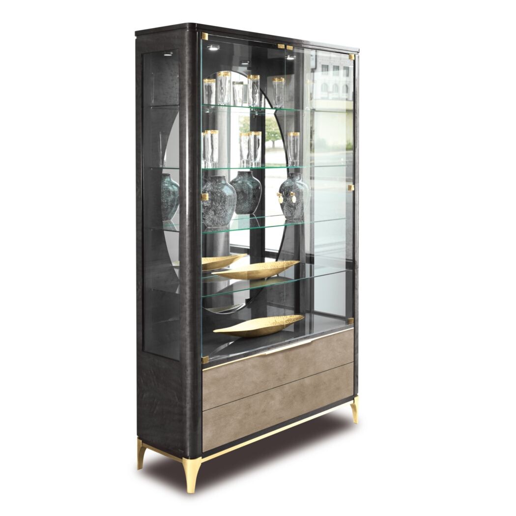 DISPLAY CABINET (Leather front)